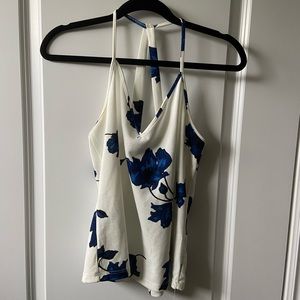 White floral crop top